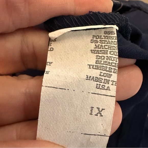 Hybrid & Company Super Stretch Navy Military Crop Blazer with Gold Accents, 1X - Picture 12 of 13